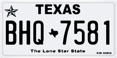 TX license plate BHQ7581