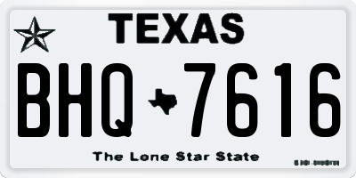 TX license plate BHQ7616