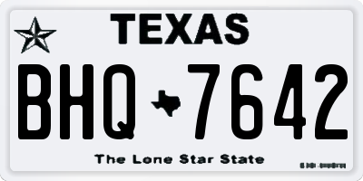 TX license plate BHQ7642
