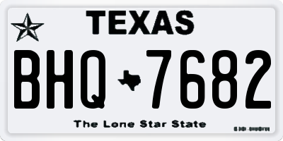 TX license plate BHQ7682