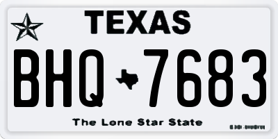 TX license plate BHQ7683