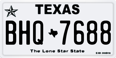 TX license plate BHQ7688