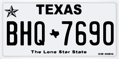 TX license plate BHQ7690