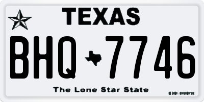 TX license plate BHQ7746