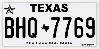 TX license plate BHQ7769