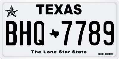 TX license plate BHQ7789
