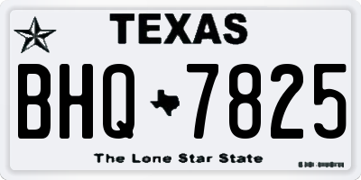 TX license plate BHQ7825