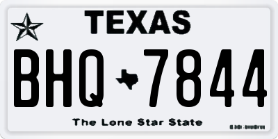 TX license plate BHQ7844