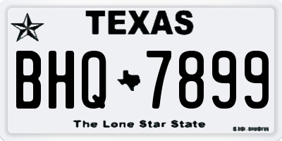 TX license plate BHQ7899