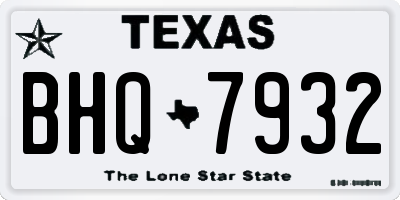 TX license plate BHQ7932