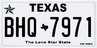 TX license plate BHQ7971