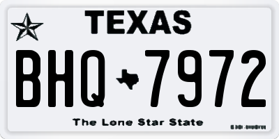 TX license plate BHQ7972