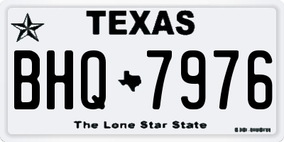 TX license plate BHQ7976