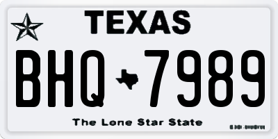 TX license plate BHQ7989