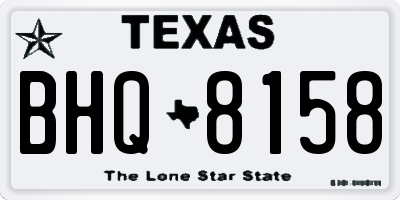 TX license plate BHQ8158