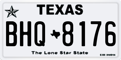 TX license plate BHQ8176