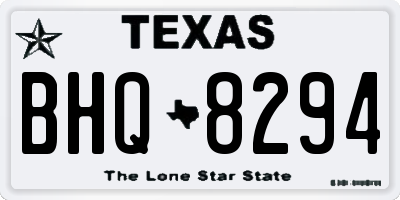 TX license plate BHQ8294