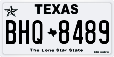 TX license plate BHQ8489
