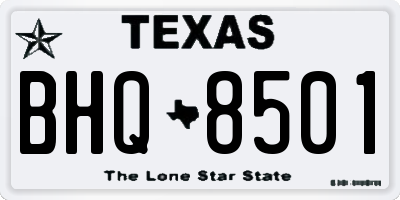 TX license plate BHQ8501