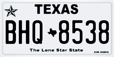 TX license plate BHQ8538
