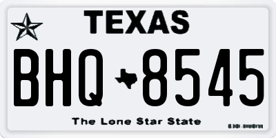 TX license plate BHQ8545