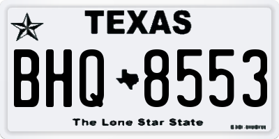 TX license plate BHQ8553