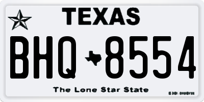 TX license plate BHQ8554