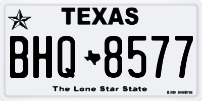 TX license plate BHQ8577
