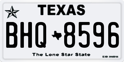 TX license plate BHQ8596