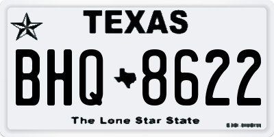 TX license plate BHQ8622