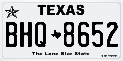 TX license plate BHQ8652