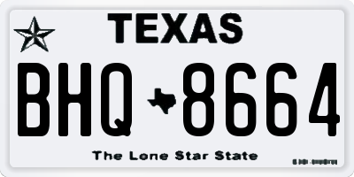 TX license plate BHQ8664
