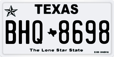 TX license plate BHQ8698