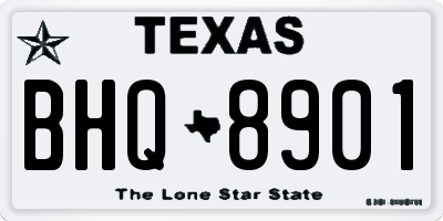 TX license plate BHQ8901