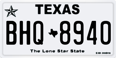 TX license plate BHQ8940