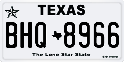 TX license plate BHQ8966