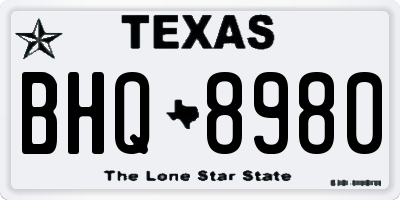 TX license plate BHQ8980
