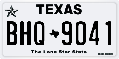 TX license plate BHQ9041