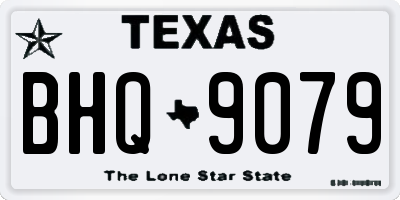 TX license plate BHQ9079