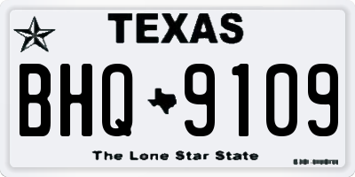 TX license plate BHQ9109