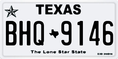 TX license plate BHQ9146