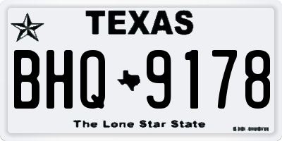 TX license plate BHQ9178