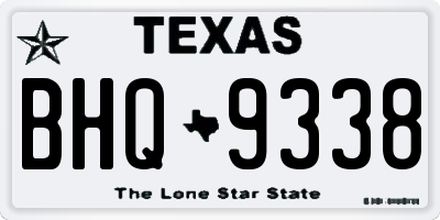 TX license plate BHQ9338