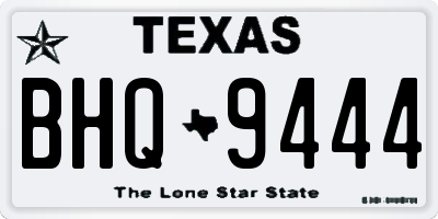 TX license plate BHQ9444