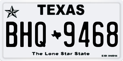 TX license plate BHQ9468