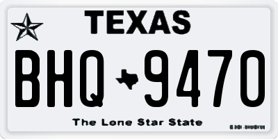 TX license plate BHQ9470