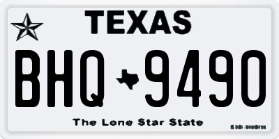 TX license plate BHQ9490