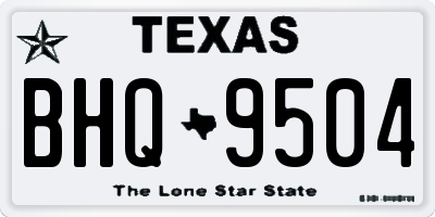 TX license plate BHQ9504