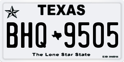 TX license plate BHQ9505