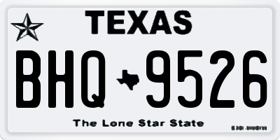 TX license plate BHQ9526